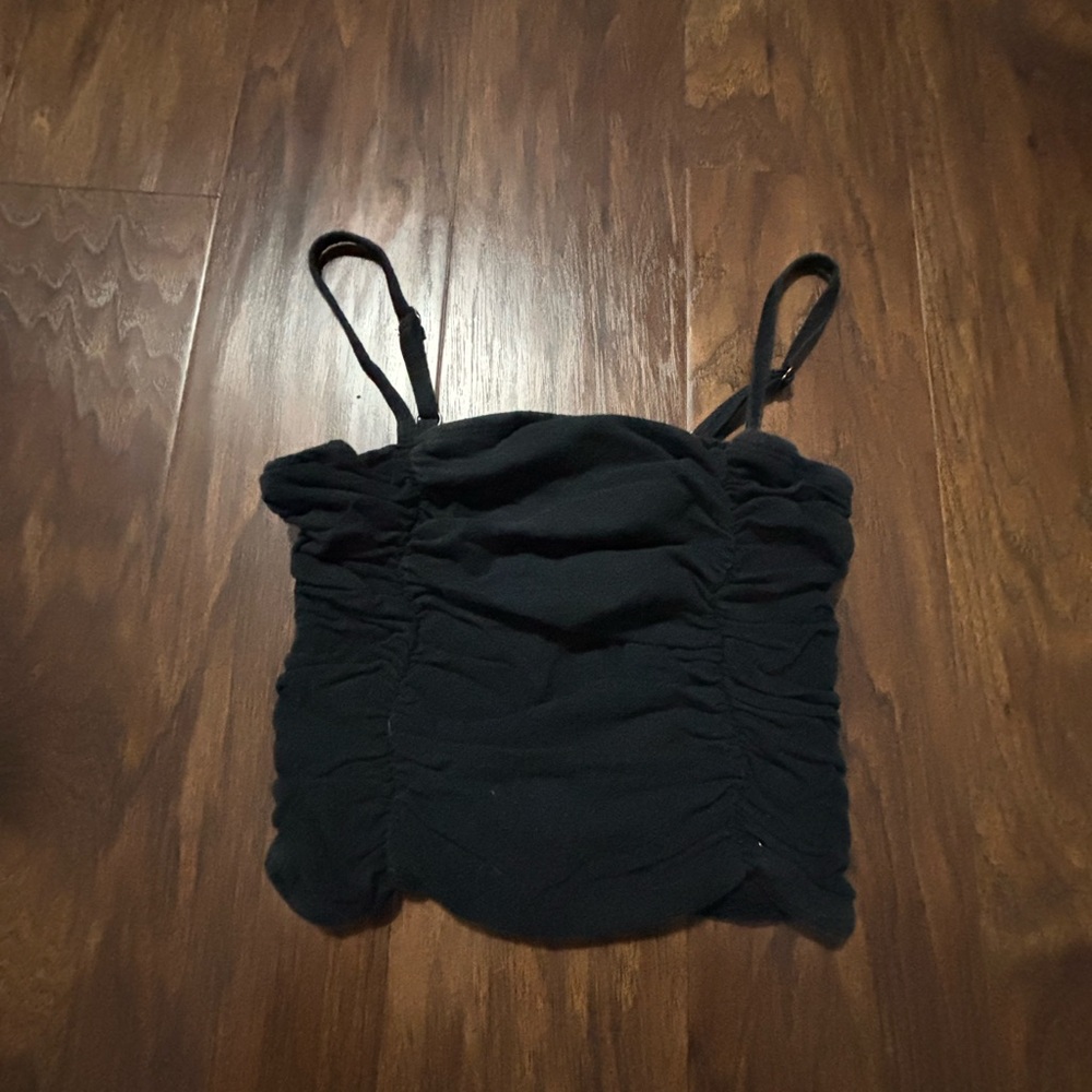Hollister Black Camisole Ruffle Top
